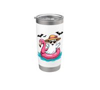 Fantôme en flamant rose Floatie Summerween Gobelet isotherme en acier inoxydable double paroi