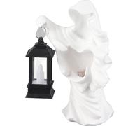 Fantôme en résine avec lanterne, fantôme en résine, statue de messager de l'enfer, sculpture d'Halloween, fantôme en résine, décoration de jardin