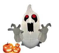 Fantôme gonflable d'Halloween - Fantôme volant effrayant avec LED éclatée de la fenêtre - Fantôme gonflable pour décoration de cour pour fête d'Halloween, intérieur et extérieur