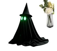 Fantôme Halloween Centre De Table Fantôme Noir Phosphorescent | Décoration Halloween avec chapeau de sorcière Pour Maison Cuisine Chambre Cheminée Bureau Dortoir Fête