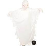 Fantôme Halloween Costume Enfant Hanté Apparition inquiétante Mystique Blanc Horreur Nuit Horreur, Taille : 98/104 Couleur : Blanc