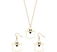 Fantôme Halloween Set de Bijoux Boucles d'oreilles Chaîne Fantômes Design Doux Fantômes Figures Accessoires de fête, Couleur : Multicolore