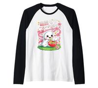 Fantôme Kawaii, Amateur de Ramen, Esprit Floral d'halloween Manche Raglan