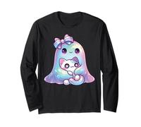 Fantôme Kawaii nœud Coquette Chat Pastel Gothique sorcière Manche Longue