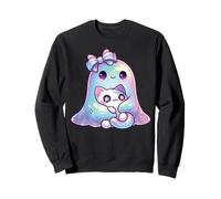 Fantôme Kawaii nœud Coquette Chat Pastel Gothique sorcière Sweatshirt