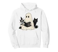 Fantôme Lisant Comment Hanter Les Humains Chat Noir Sweat à Capuche
