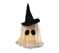 Fantôme Lumineux Décoration d'halloween avec Chapeau de Sorcière 39,9 x