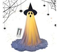 Fantôme lumineux | Décoration fantôme lumineux effrayant avec télécommande | Accents de maison étranges pour festival, vacances, pelouse, fête, jardin, porches, salle d'évasion