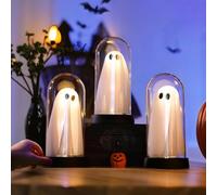 Fantôme Lumineux, Fantôme Flottant Éclairé pour Chambre à Coucher, Décoration Halloween Sinistre, Ornement de Bureau Effrayant pour Fêtes, Manteaux, Cuisine, Salle d'Évasion, Tables,