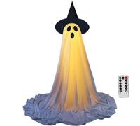 Fantôme Lumineux, Grande Décoration D'halloween Extérieure Avec Télécommande, Décoration Fantôme Scintillante Avec Guirlande Lumineuse LED, Kit De Décoration Fantômes à Faire Soi-Même(Style B,1pc)