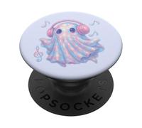 Fantôme Mignon Casque Audio Kawaii Pastel Girly Musique PopSockets PopGrip Adhésif