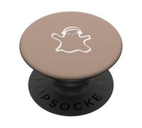 Fantôme Mignon écoutant de la Musique pour Halloween PopSockets PopGrip Adhésif