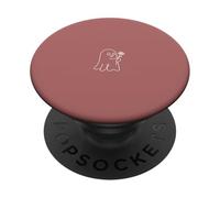 Fantôme Mignon Tenant Une Fleur Minimaliste - Rose PopSockets PopGrip Adhésif