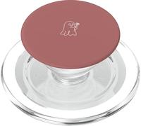 Fantôme Mignon Tenant Une Fleur Minimaliste - Rose PopSockets PopGrip pour MagSafe