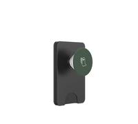 Fantôme Mignon Tenant Une Fleur Minimaliste - Vert Sauge PopSockets PopWallet pour MagSafe