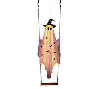 Fantôme oscillant d'Halloween - Décoration fantôme volant LED en tissu | Créez une atmosphère d'horreur avec ce fantôme volant d'Halloween avec lumières LED. Le fantôme lumineux effrayant flotte à