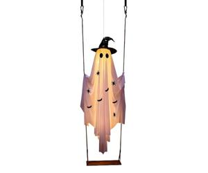 Fantôme oscillant d'Halloween - Décoration fantôme volant LED en tissu | Créez une atmosphère d'horreur avec ce fantôme volant d'Halloween avec lumières LED. Le fantôme lumineux effrayant flotte à