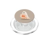 Fantôme pêche avec Un Bol Poisson Rouge Kawaii pour Les Amateurs d'halloween PopSockets PopGrip pour MagSafe
