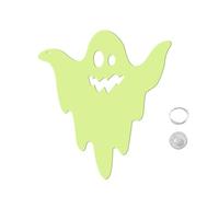 Fantôme phosphorescent | Décoration lumineuse à suspendre, fantômes phosphorescents, double face, grande taille, pour fenêtre, mur, porte, cour, fête sur le thème d'Halloween