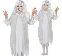 Fantôme Spirit Costume Filles Halloween Mariée Déguisement + Perruque