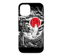Fantôme sur balançoire au château hanté sous la Lune Coque pour iPhone 12/12 Pro
