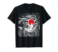 Fantôme sur balançoire au château hanté sous la Lune T-Shirt Graphique avec Valeur