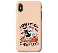 Fantôme Tenant Un Chat Noir avec Motif Floral oublie Bonbons Give Me A Cat Coque pour iPhone X/XS