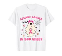 Fantôme Tenant Un Ruban Rose pour sensibiliser au Cancer du Sein T-Shirt