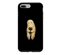 Fantôme Triste étreignant Chat Noir choqué Humour d'halloween drôle Coque pour iPhone 7 Plus/8 Plus