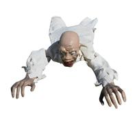 Fantôme zombie électrique rampant pour Halloween, décoration d'Halloween | Décoration rampante activée par la voix avec yeux rouges lumineux et son terrifiant - Accessoire zombie animé pour fêtes