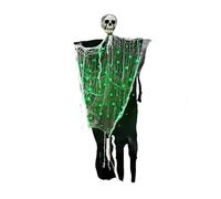 Fantômes flottants lumineux pour Halloween, alimentation par batterie, propriété effrayante à suspendre pour porche, cour, présentoirs hantés, bras réglables, décoration effrayante