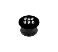 Fantômes Mignons, Chats Noirs, Halloween, Amoureux des Chats effrayants PopSockets PopGrip Adhésif