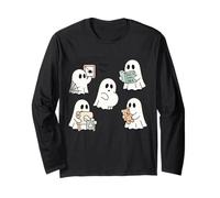 Fantômes Mignons effrayants se préparant pour bébé Halloween Manche Longue