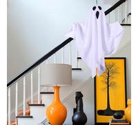 Fantômes Suspendus d'halloween Décorations d'halloween pour Intérieur Extérieur, Fantôme Effrayant Lumineux, Fantômes Suspendus avec Chapeau de Sorcière pour Jardin Terrasse Patio Arbre
