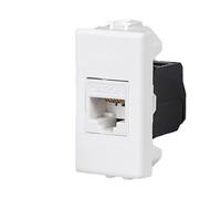 FANTON 23700-27 Prise de données RJ45 UTP 180° cat.5e sertissage sans outil avec adaptateur pour plaques et supports BTICINO MATIX