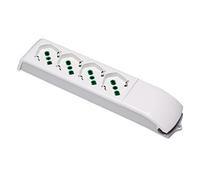 FANTON 410130 Multiprise sans câble 4 Sorties 2P+T 16A Bipasso Standard, Blanc