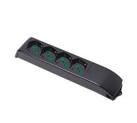 FANTON 410131 Multiprise sans câble 4 Sorties 2P+T 16A Bipasso Standard - Noir