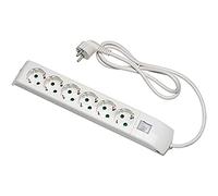 Fanton 4202002DE FIDO Multiprise Multiple avec Interrupteur et câble de 1,5 m, 6 Prises Schuko 3P 16 A, fiche 90°