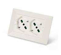 FANTON 42100 - Multiprise universelle à encastrer OPERA/PLADOUBLE prise bi-étape italo/allemande 2P+T 16Aprecablata pour boîte à 3 modules