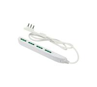 FANTON 47404 Multiprise Slim 4 Prises bipas avec Grande Prise Clock et 1,5 m de câble, utile pour Les endroits étroits, derrière Les Meubles et Les Tables de Chevet