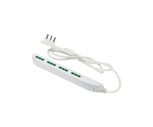 FANTON 47404 Multiprise Slim 4 Prises bipas avec Grande Prise Clock et 1,5 m de câble, utile pour Les endroits étroits, derrière Les Meubles et Les Tables de Chevet