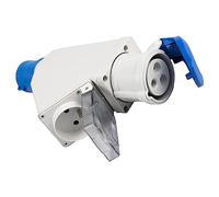 FANTON 73117 Fiche adaptateur industriel 2P+T 16A 200-250V 6h IP44 1 prise 2P+T 16A 200-250V 6h IP44 1 prise française 2P+T 16A IP44