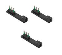 FANTON 80064-B3 Lot de 3 prises d'économie italienne grande 2P+T 16A mod. CLOCK Noir