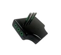 Fanton Adaptateur de Petite Prise 10 A à 3 Petites Prises 10 A Noir