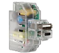 FANTON ALIMENTATION ENCASTRÉE AVEC KEYSTON 2 USB A+C 2,4A 82893