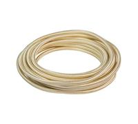 FANTON Câble électrique textile rond couleur ivoire 5 m 3G0,75 fil recouvert de tissu vintage style rétro pour lustres applique 93827-05