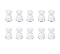 FANTON Isolateur en céramique blanc Kit 10 isolateurs Ø 16 mm h 25 mm pour installations câble soie vintage avec vis laiton 89030-B10