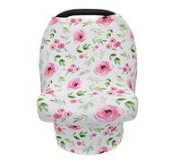 Fanus Couvertures d'allaitement Multi-usages pour Bebe, Dais pour Siège-auto, Nursing Cover pour Allaiter, Écharpe Allaitement pour Cadeau de Maman/Nouveau Née (Fleur Rose)