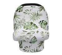Fanus Couvertures d'allaitement Multi-usages pour Bebe, Dais pour Siège-auto, Nursing Cover pour Allaiter, Écharpe Allaitement pour Cadeau de Maman/Nouveau Née (Monstera)