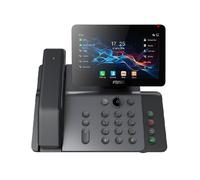 Fanvil V66 Pro Téléphone de bureau IP premium avec fonctions audio et vidéo, écran tactile pivotant, Bluetooth 5.4 et revêtement antimicrobien.